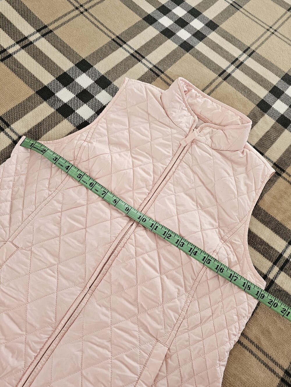 Talbots Pale Pink Quilted Vest - Picture 8 of 10